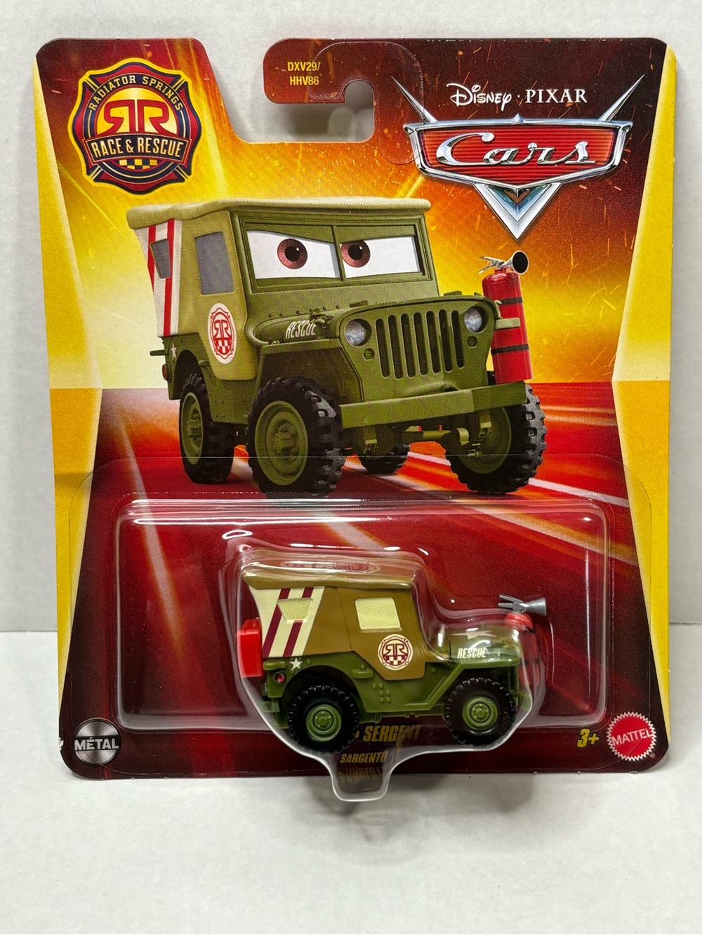 Disney Pixar Cars Race & Rescue Sarge Diecast - Mattel New 1:55